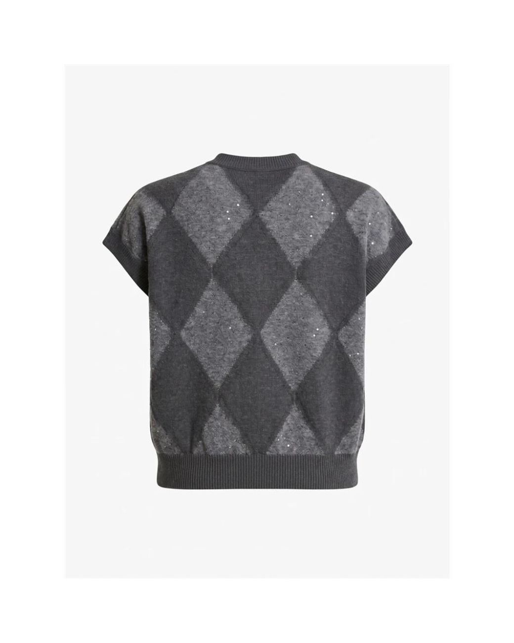 Peserico Gray V-Neck Knitwear