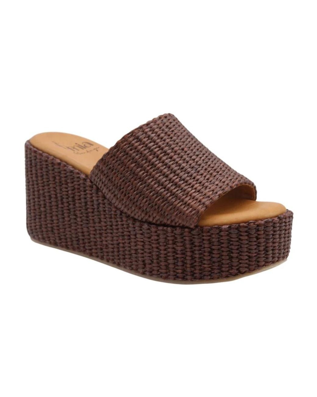 E mia Brown Wedges