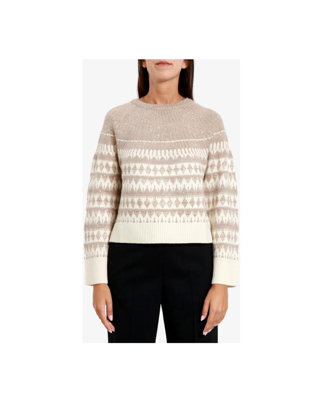 Pennyblack Natural Round-Neck Knitwear
