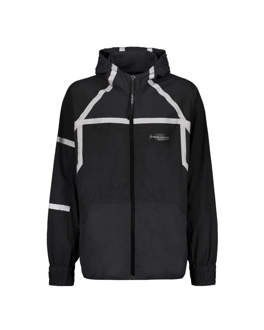 ISO.POETISM Jassen ,Zwart ,Nylon Hooded Nylon Jacket in het Black voor heren