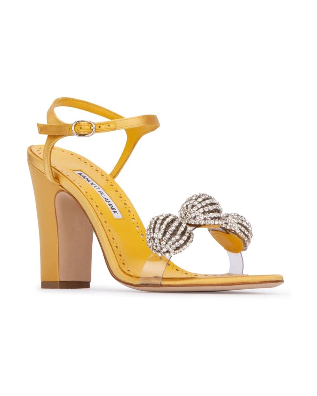Manolo Blahnik Metallic High Heel Sandals