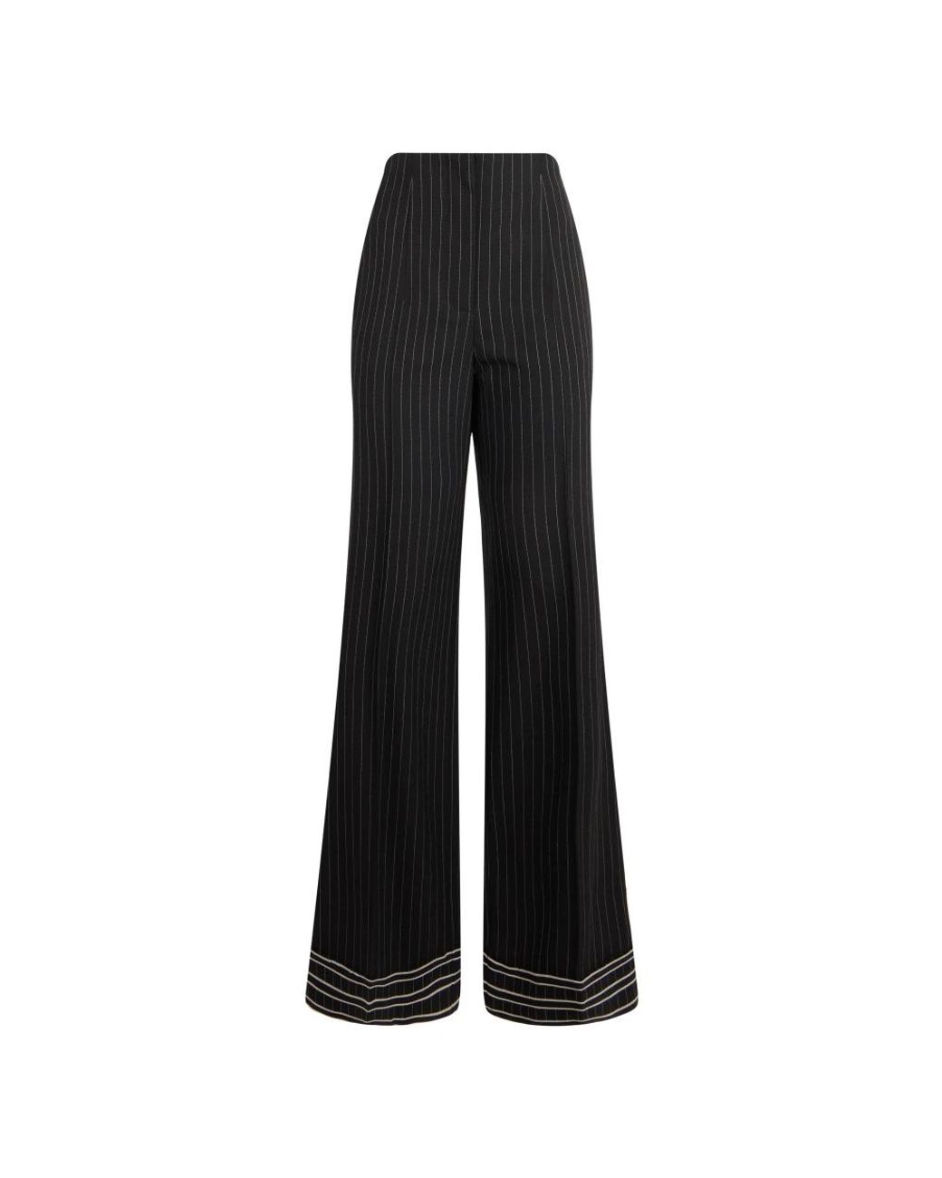 Alberta Ferretti Black Wide Trousers
