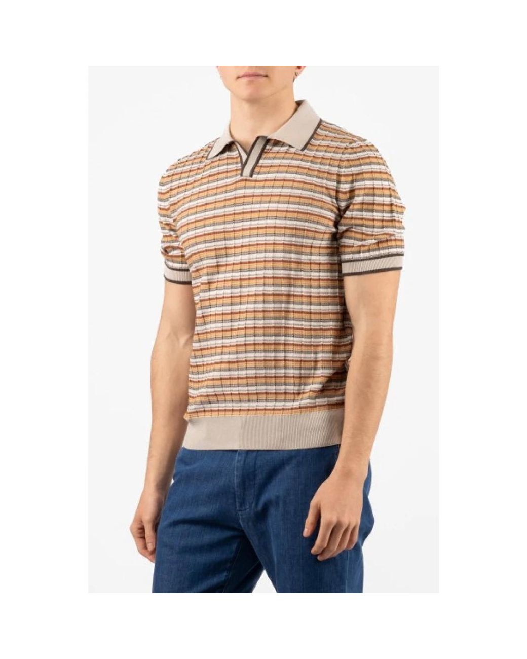Gran Sasso Blue Polo Shirts for men