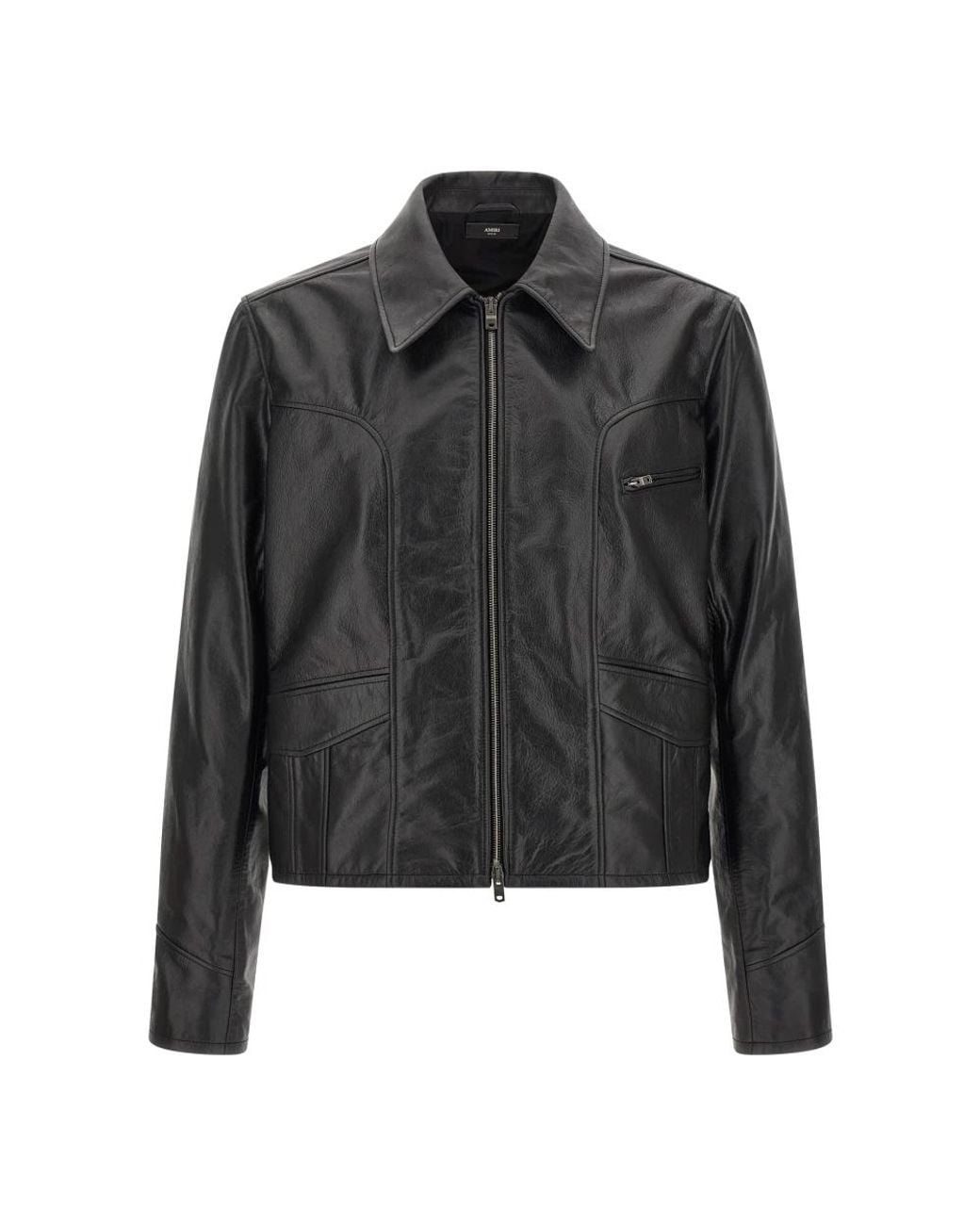 Amiri Black Leather Jackets for men