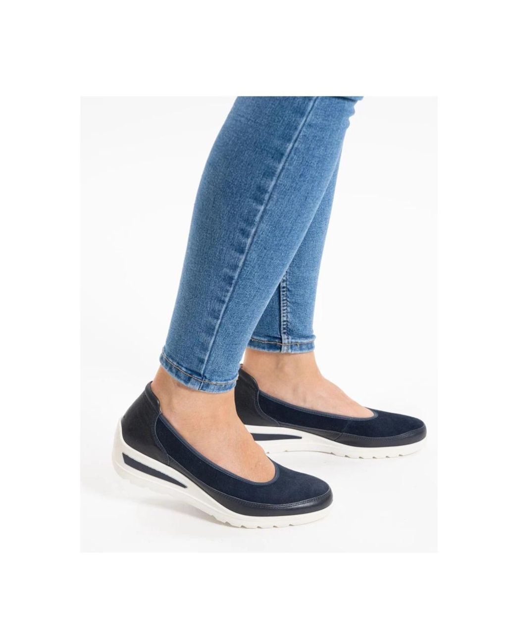 Ara Blue Ballerina Shoes