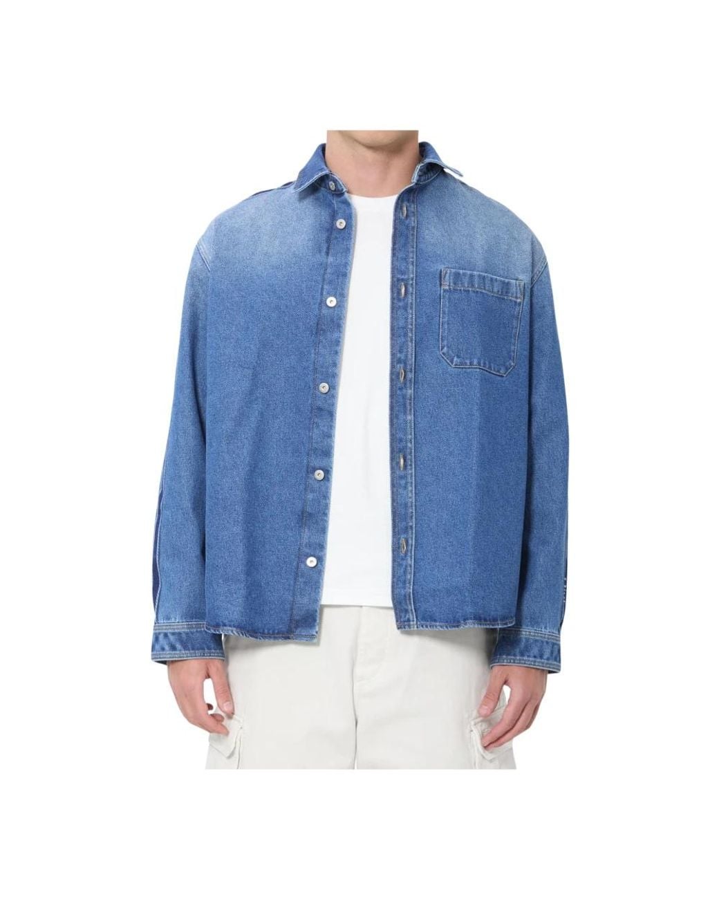 Dior Blue Denim Shirts for men