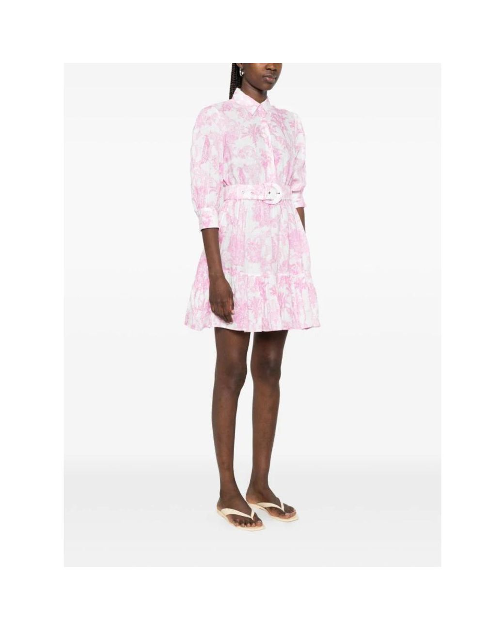 Mc2 Saint Barth Pink Shirt Dresses