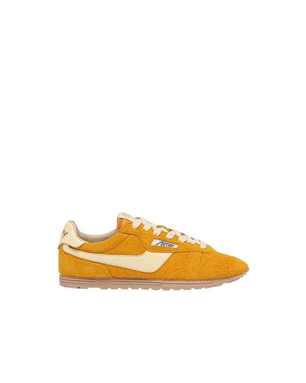 Autry Schoenen ,Geel ,Katoen Windspin Sneakers in het Yellow