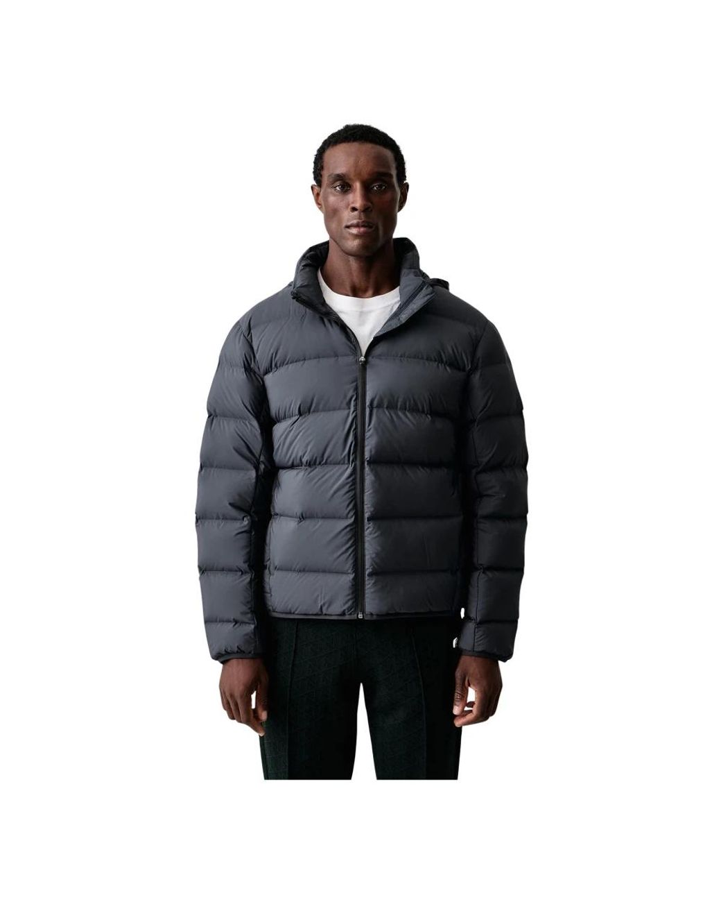 Lacoste Jassen ,Grijs ,Polyester Waterafstotend Donsjack Voor Forenzen in het Black voor heren