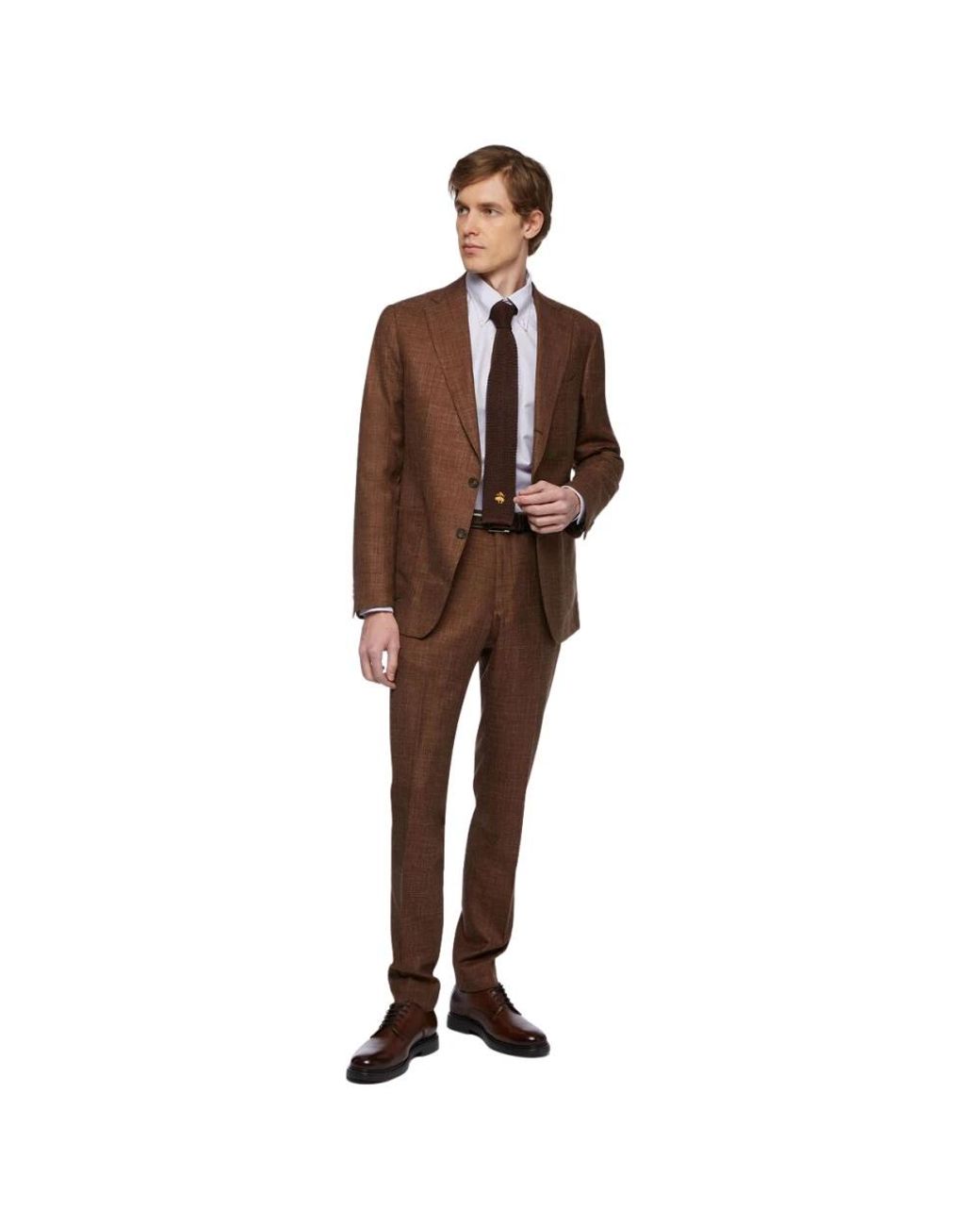 Brooks Brothers Brown Single Breasted Suits for men
