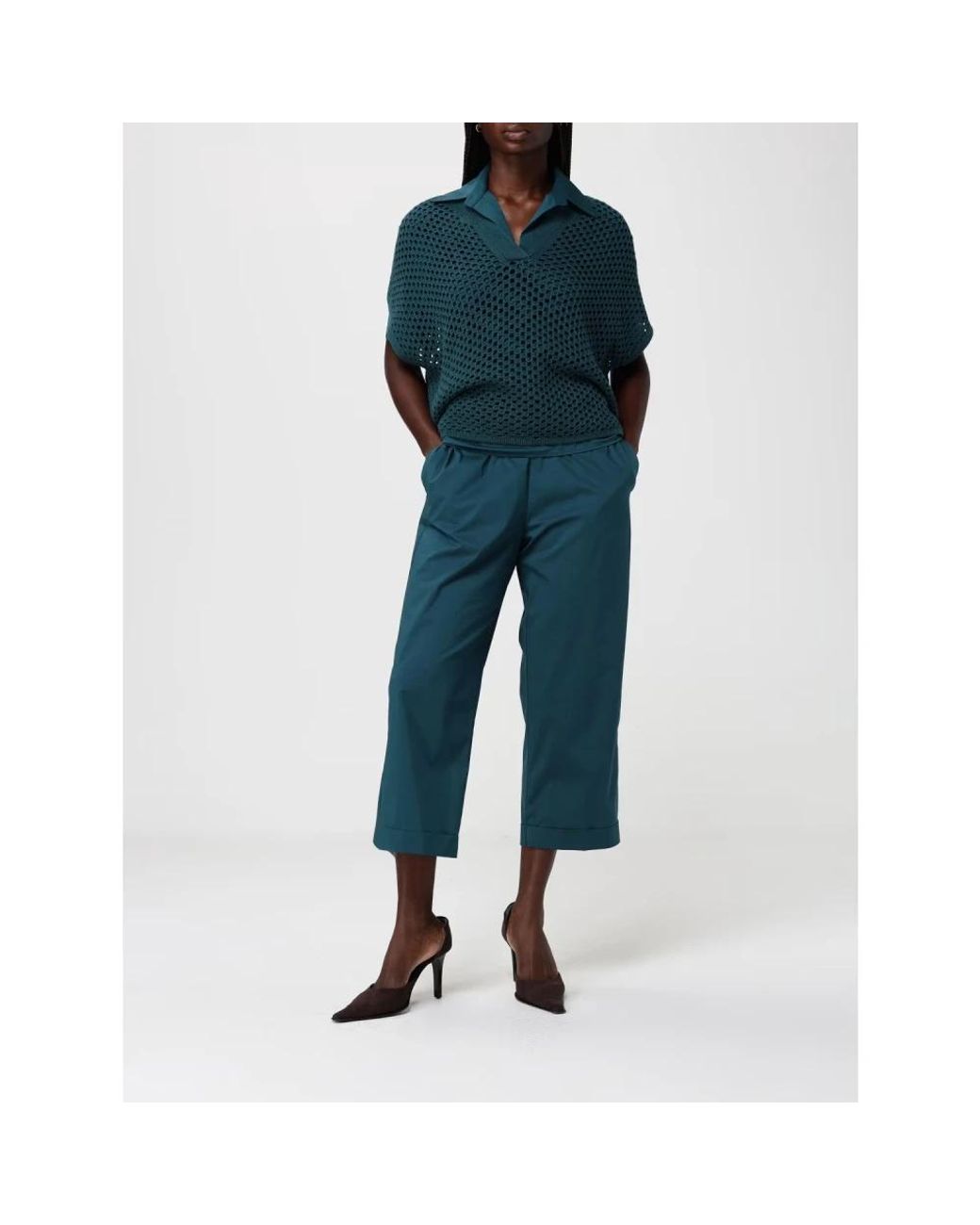 Liviana Conti Green Round-Neck Knitwear