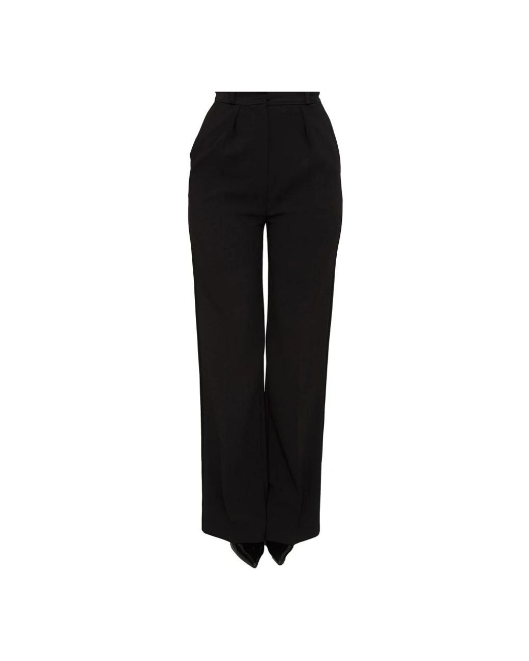 Elisabetta Franchi Black Wide Trousers