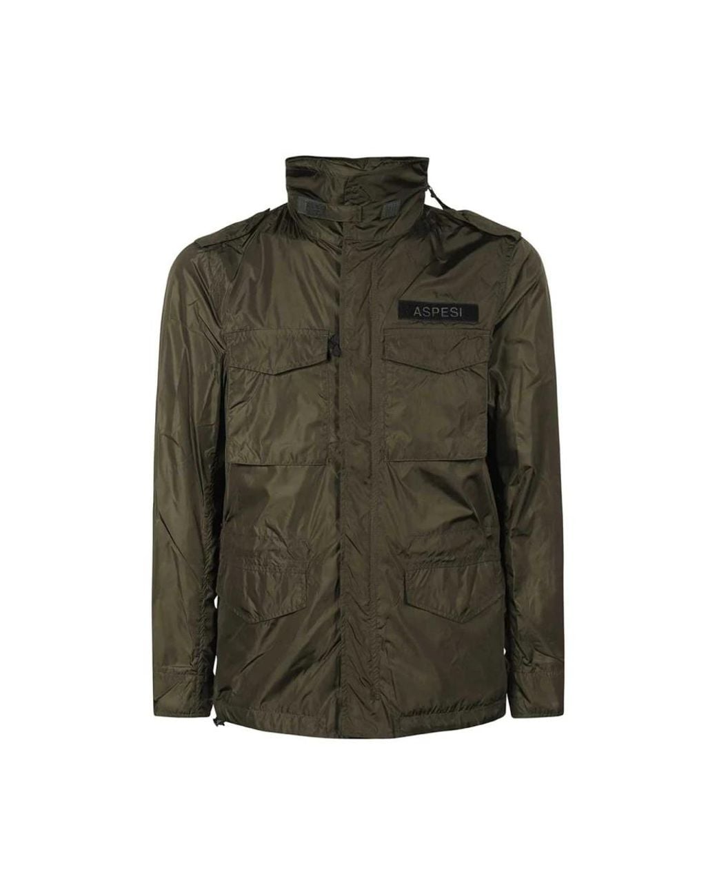 Aspesi Jassen ,Groen ,Nylon Multi-Pocket Nylon Jas in het Green voor heren