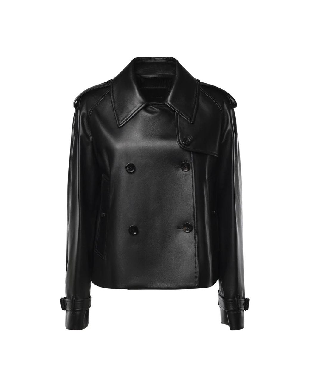 Burberry Black Leather Jackets
