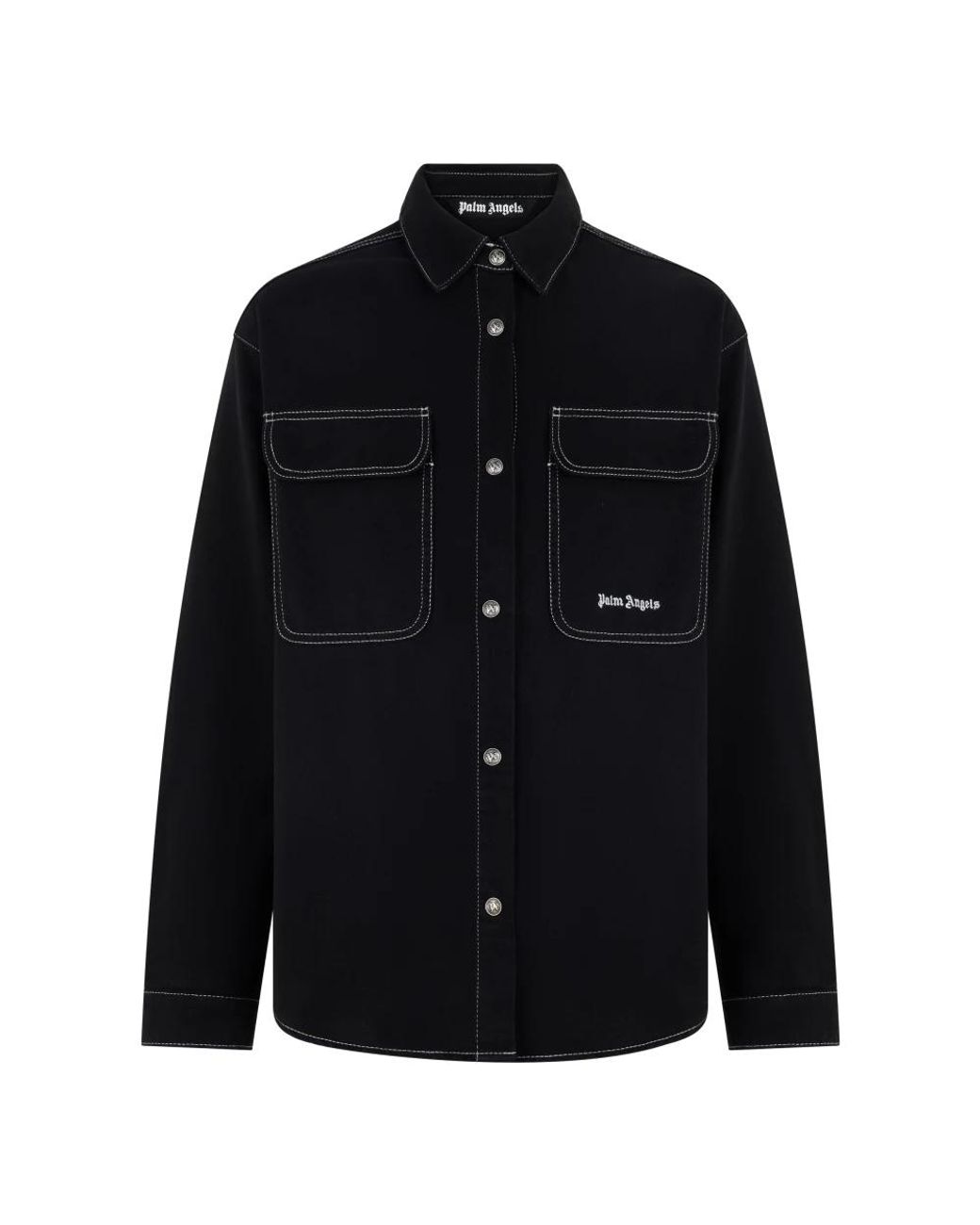 Palm Angels Black Casual Shirts for men