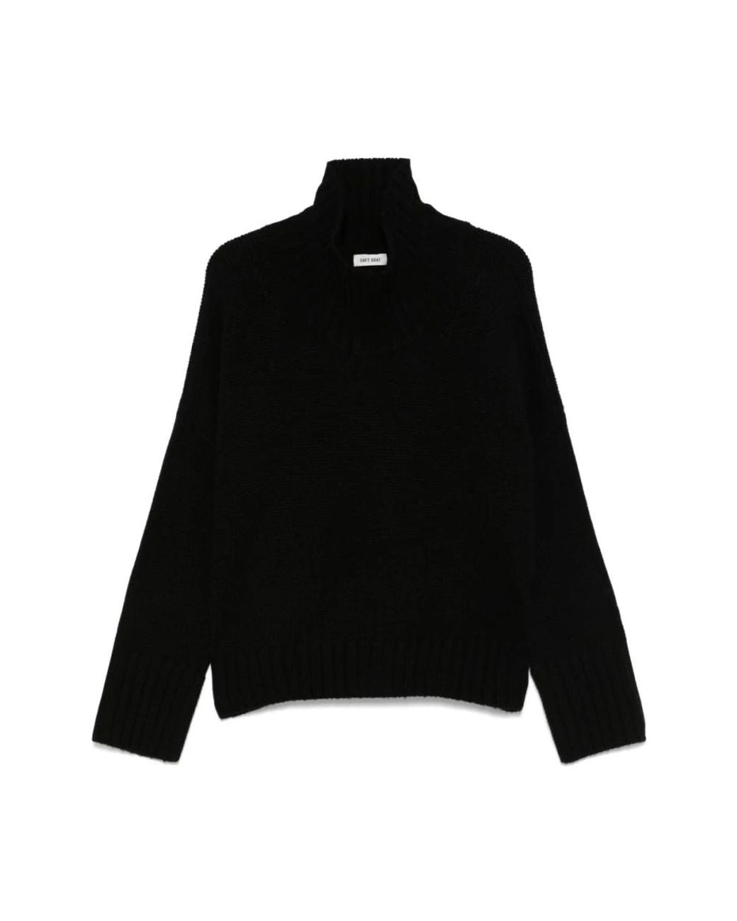Soft Goat Black Rundhalspullover