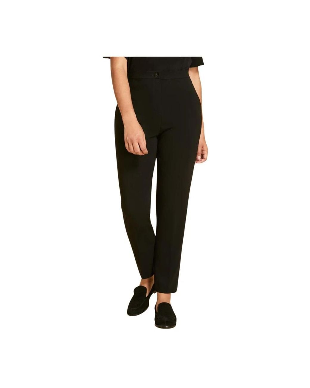 Marina Rinaldi Black Slim-Fit Trousers