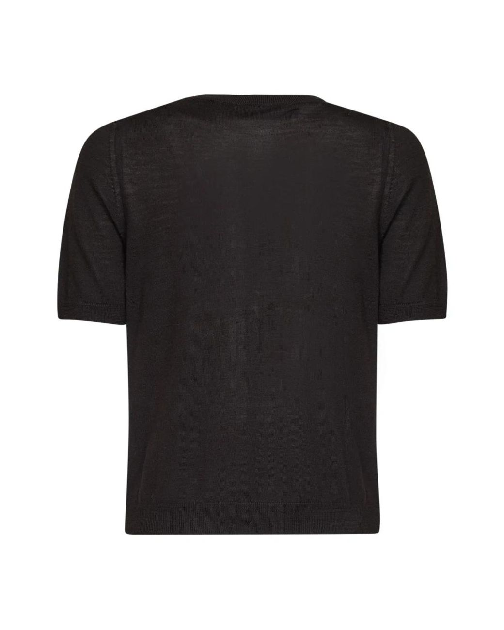 Blanca Vita Black Round-Neck Knitwear