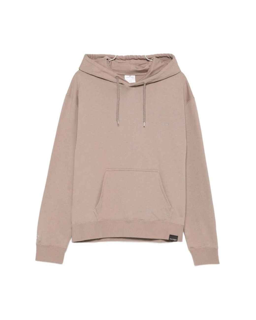 Courreges Hoodies & Sweatvesten ,Katoen Geborduurde Oversized Hoodie in het Natural voor heren