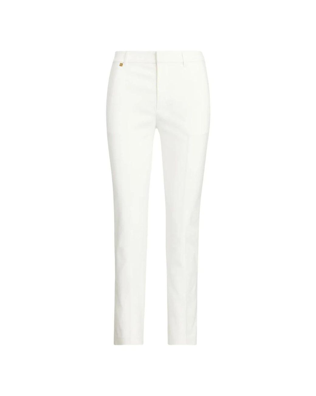 Ralph Lauren White Slim-Fit Trousers