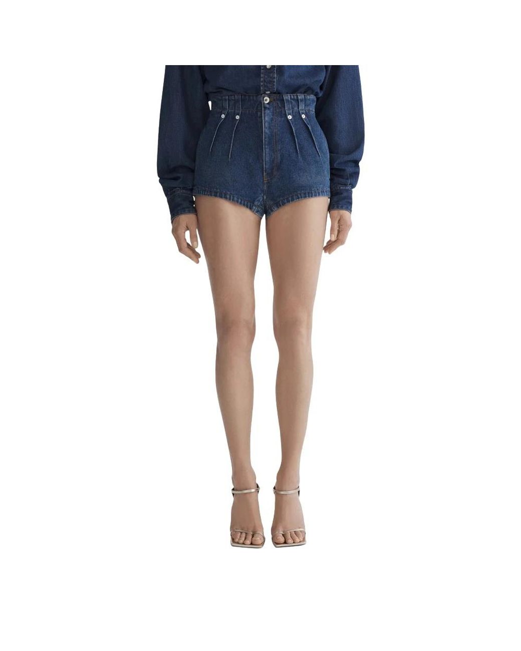 Mugler Blue Denim Shorts