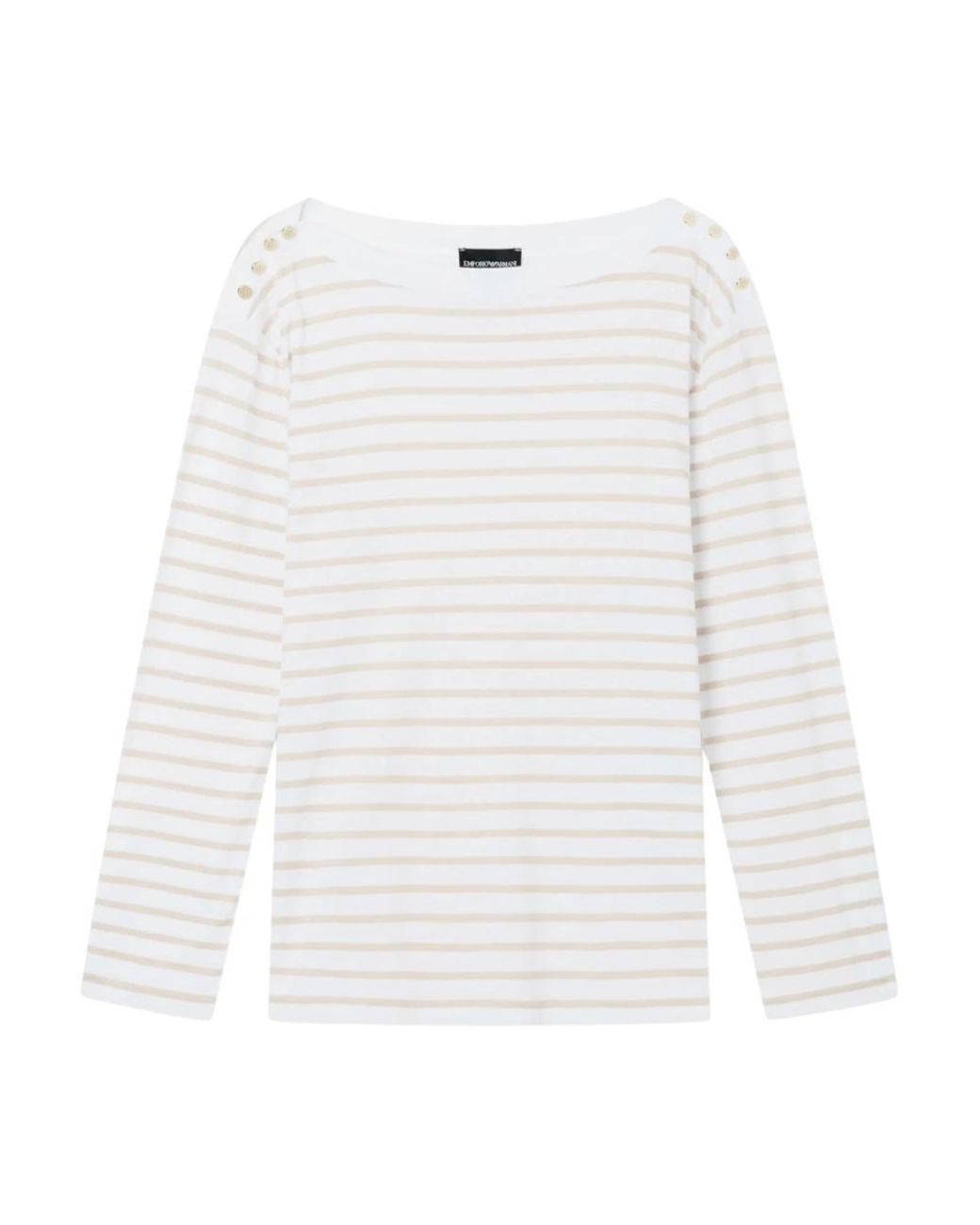 Emporio Armani White Long Sleeve T-Shirts