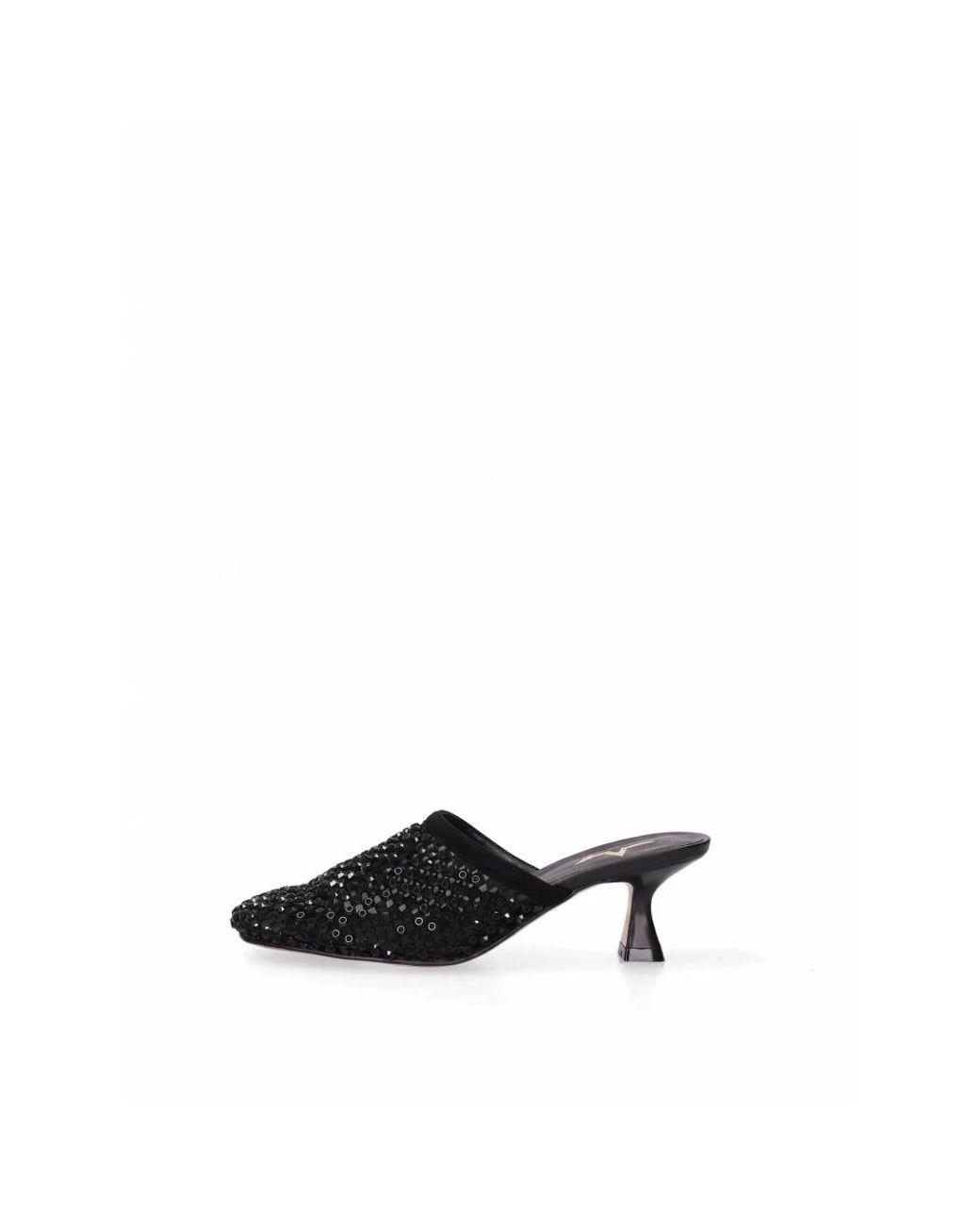 Marc Ellis Black Heeled Mules