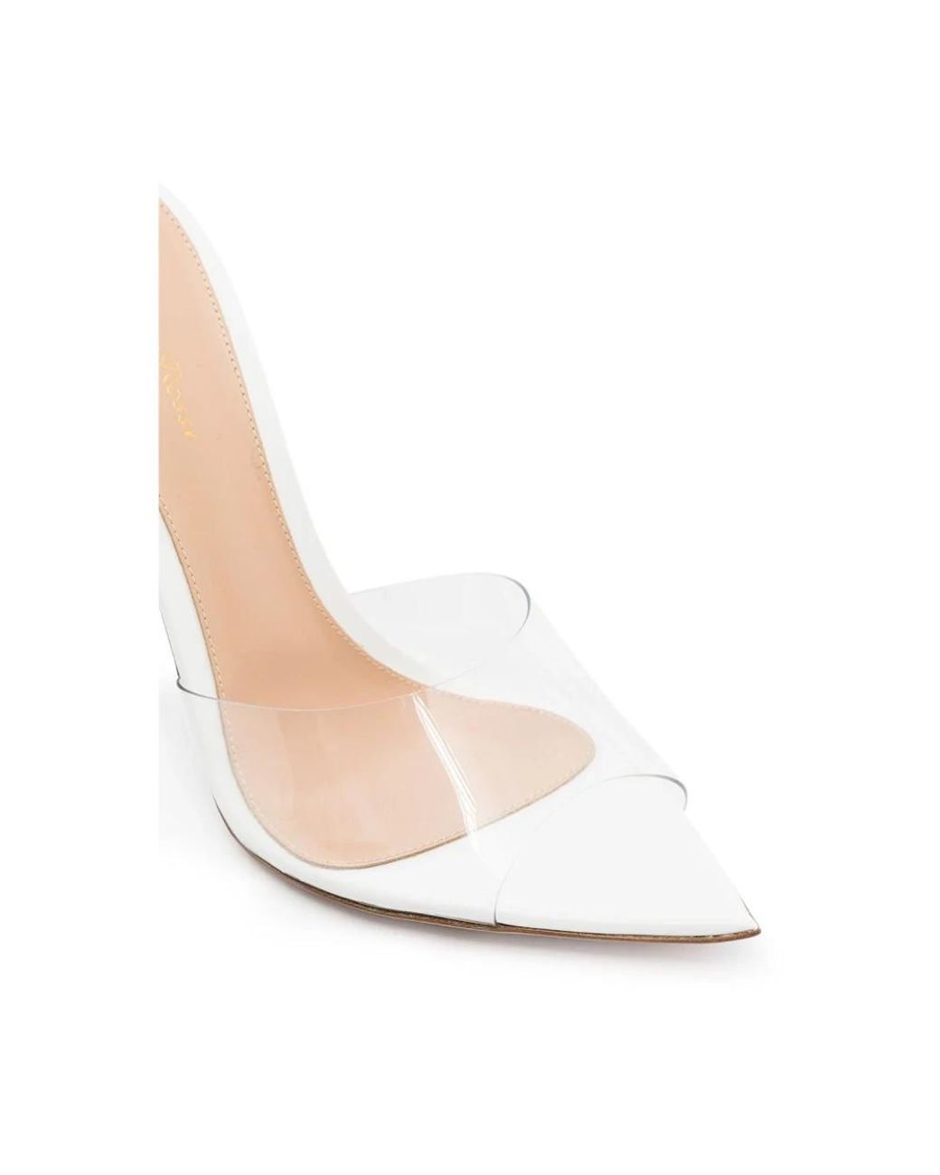 Gianvito Rossi White Heeled Mules