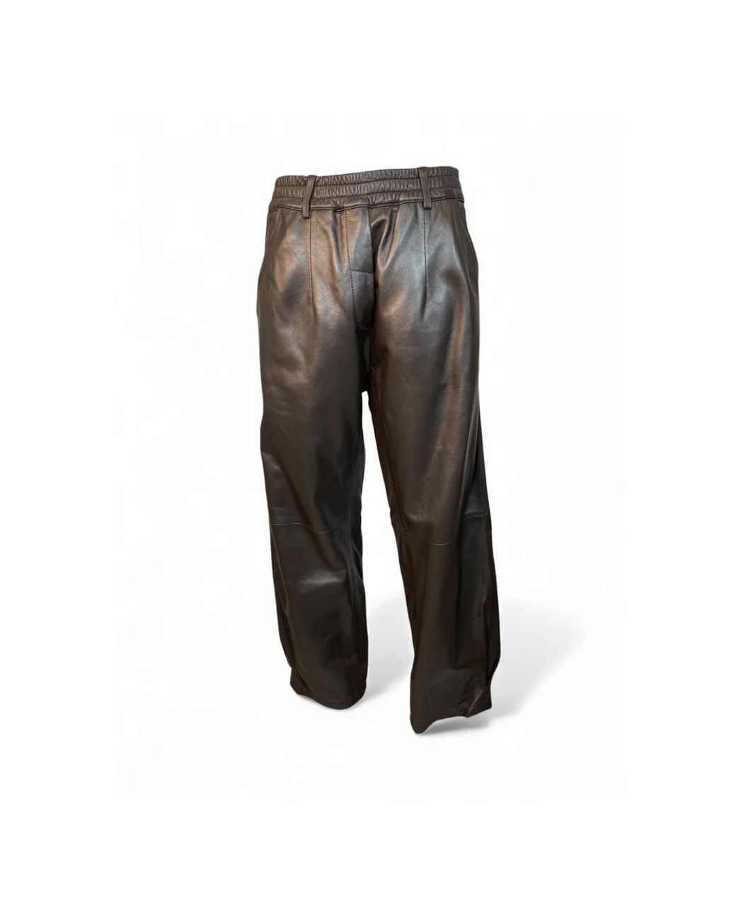 Oakwood Gray Leather Trousers