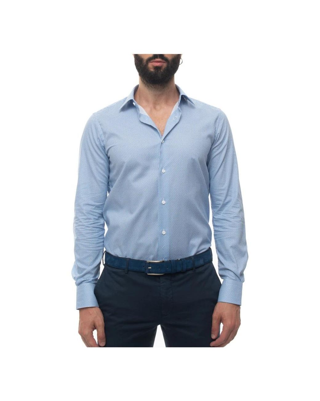 Carrel Blue Casual Shirts for men