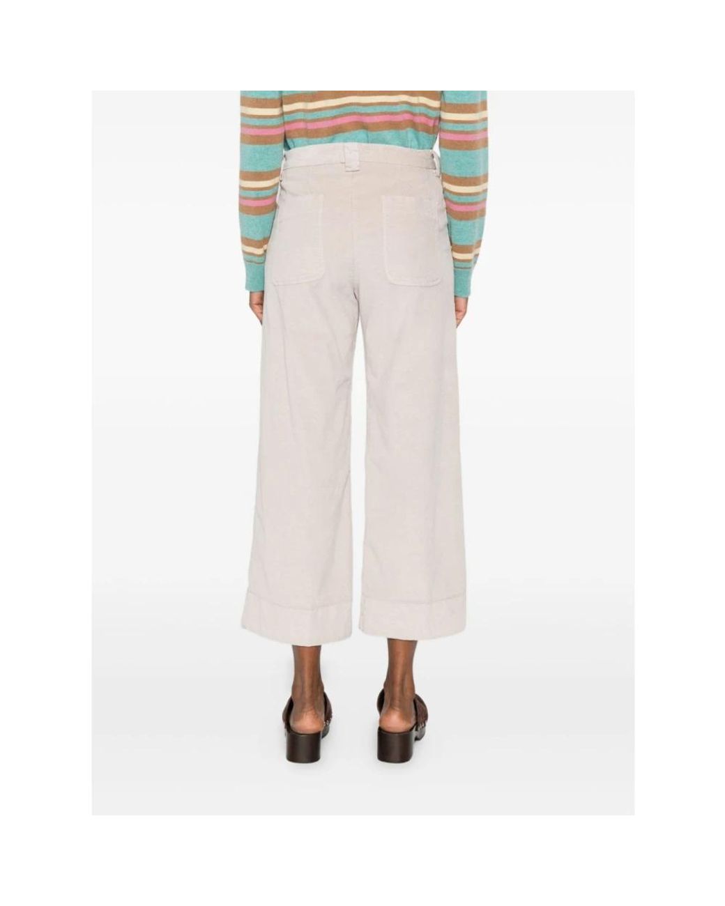 White Sand White Wide Trousers