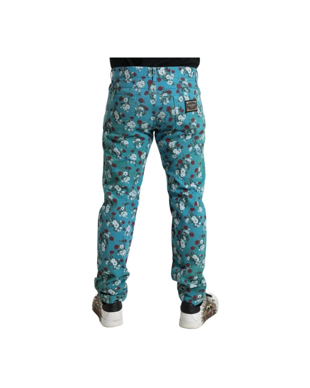 Dolce & Gabbana Blue Slim-Fit Trousers for men
