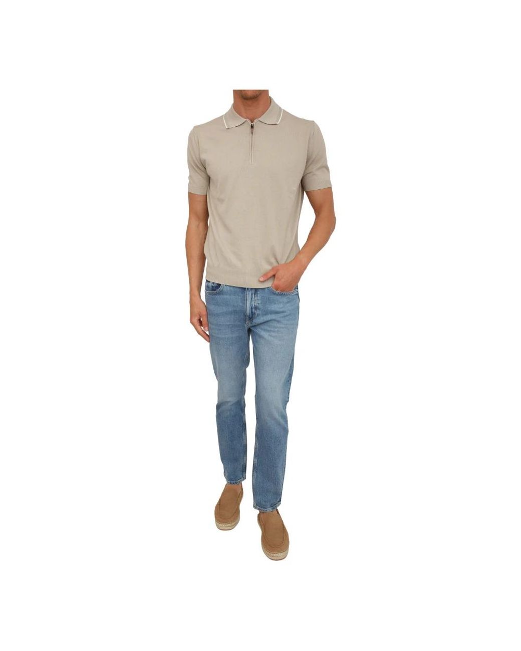 Canali Blue Polo Shirts for men