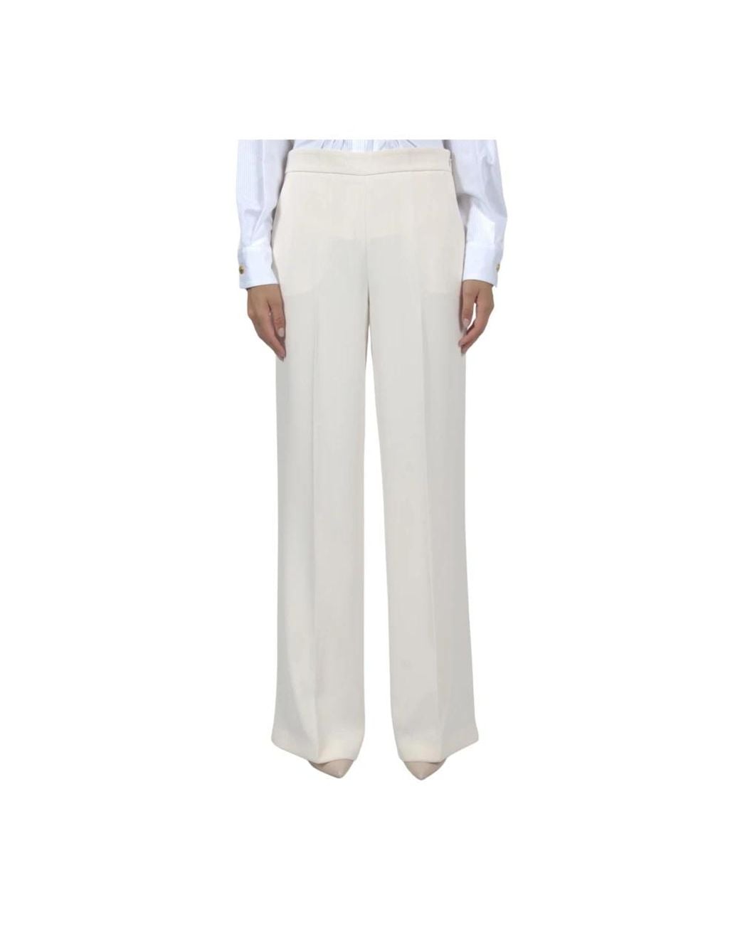 Twinset White Wide Trousers