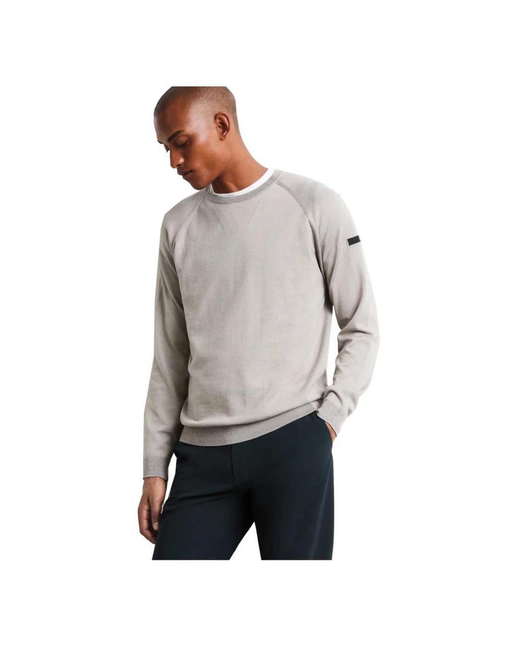 Rrd Gray Round-Neck Knitwear for men