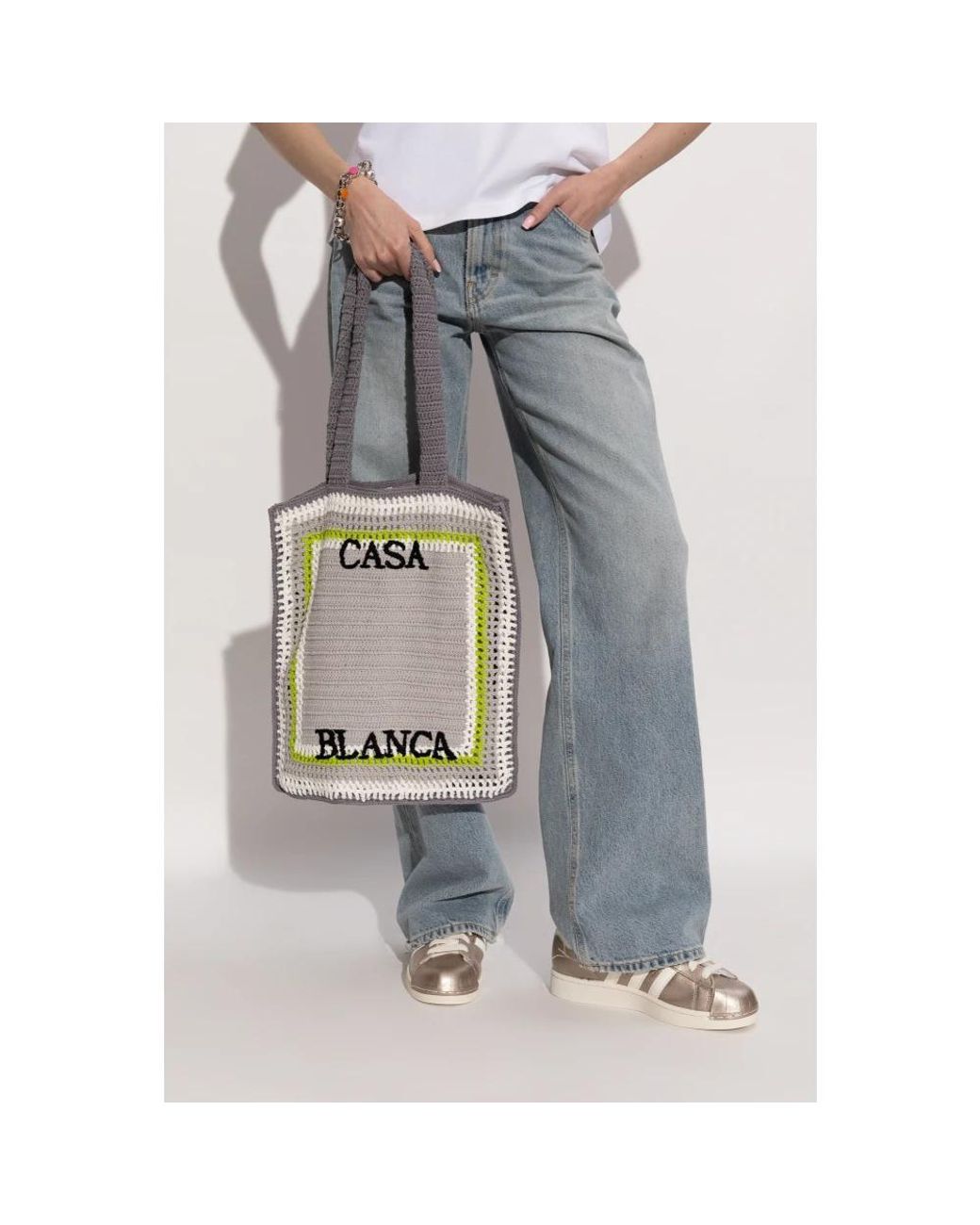 Casablanca White Tote Bags