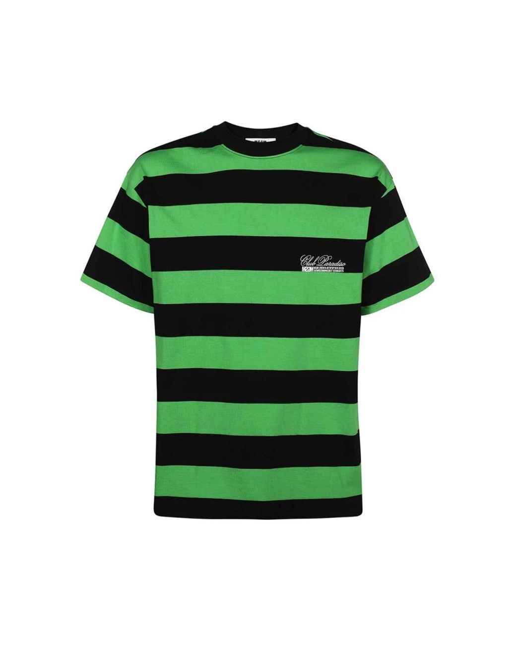MSGM Gestreept Katoenen T-Shirt in het Green voor heren
