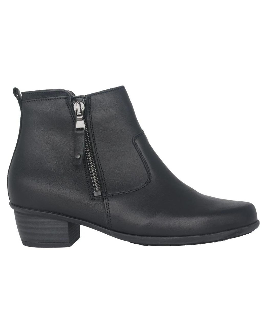 Waldläufer Black Gefütterter stiefelette - schwarz