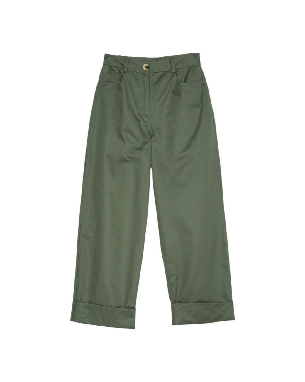 Twinset Green Straight Trousers
