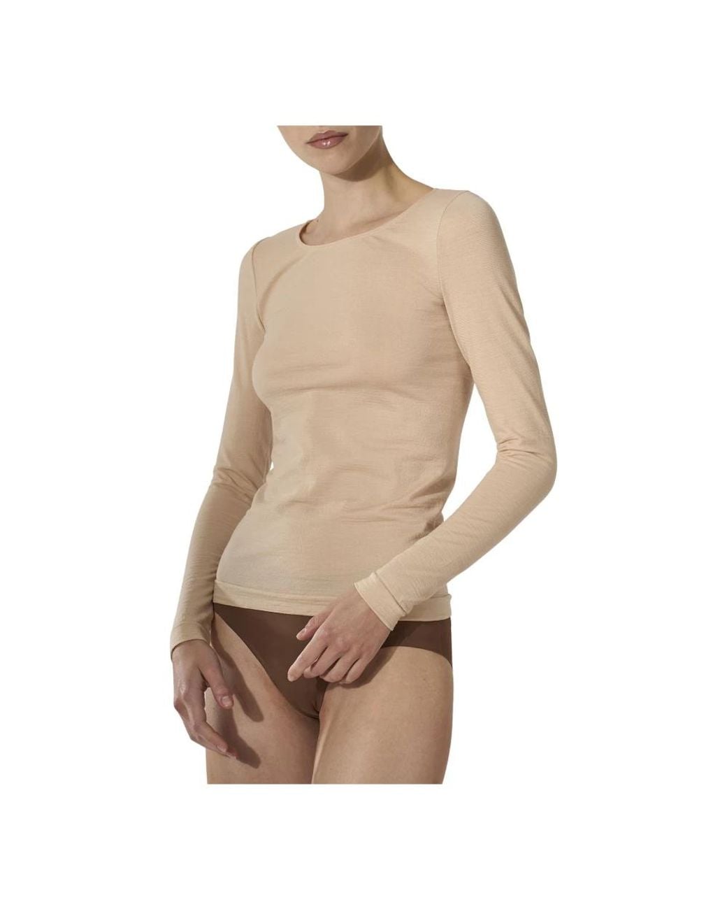 Wolford Natural Long Sleeve T-Shirts