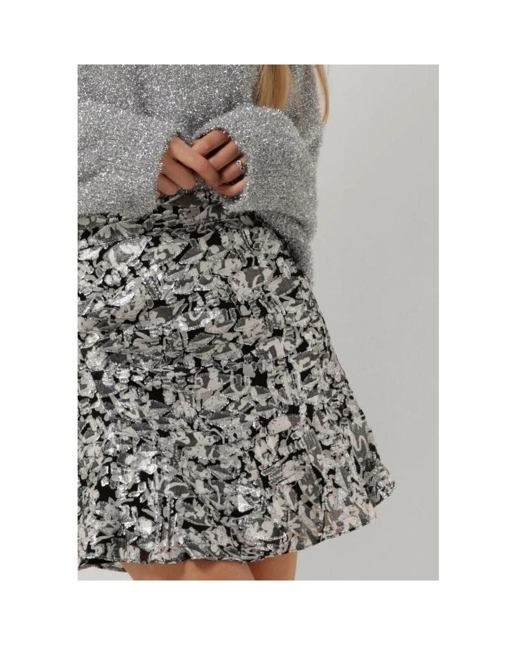 Second Female Rokken ,Zwart ,Doodle Rok Zwart Vrouwen Mini in het Gray