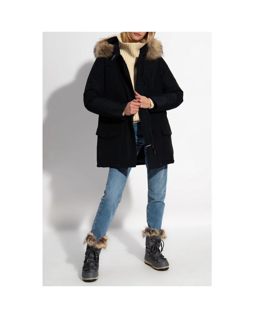 Woolrich Blue Winter Jackets