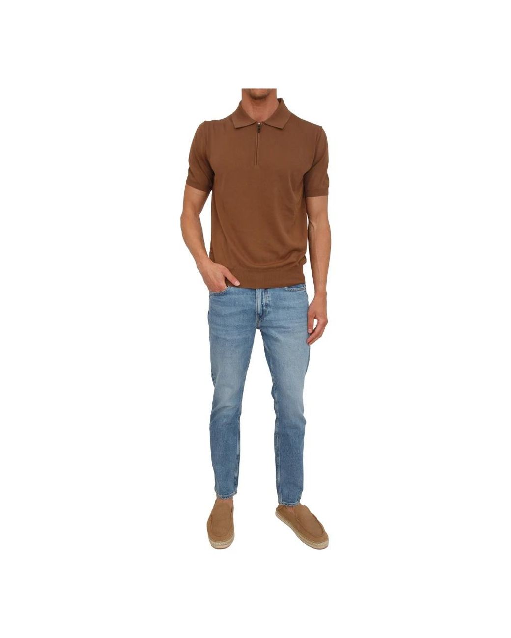 Canali Blue Polo Shirts for men