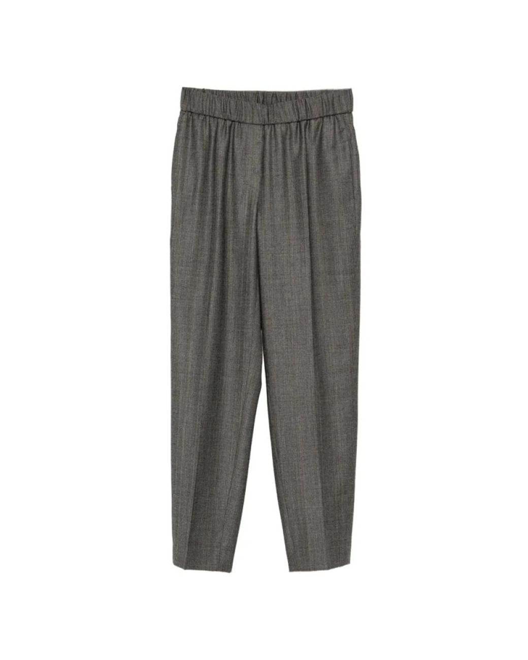 Peserico Gray Tapered Trousers