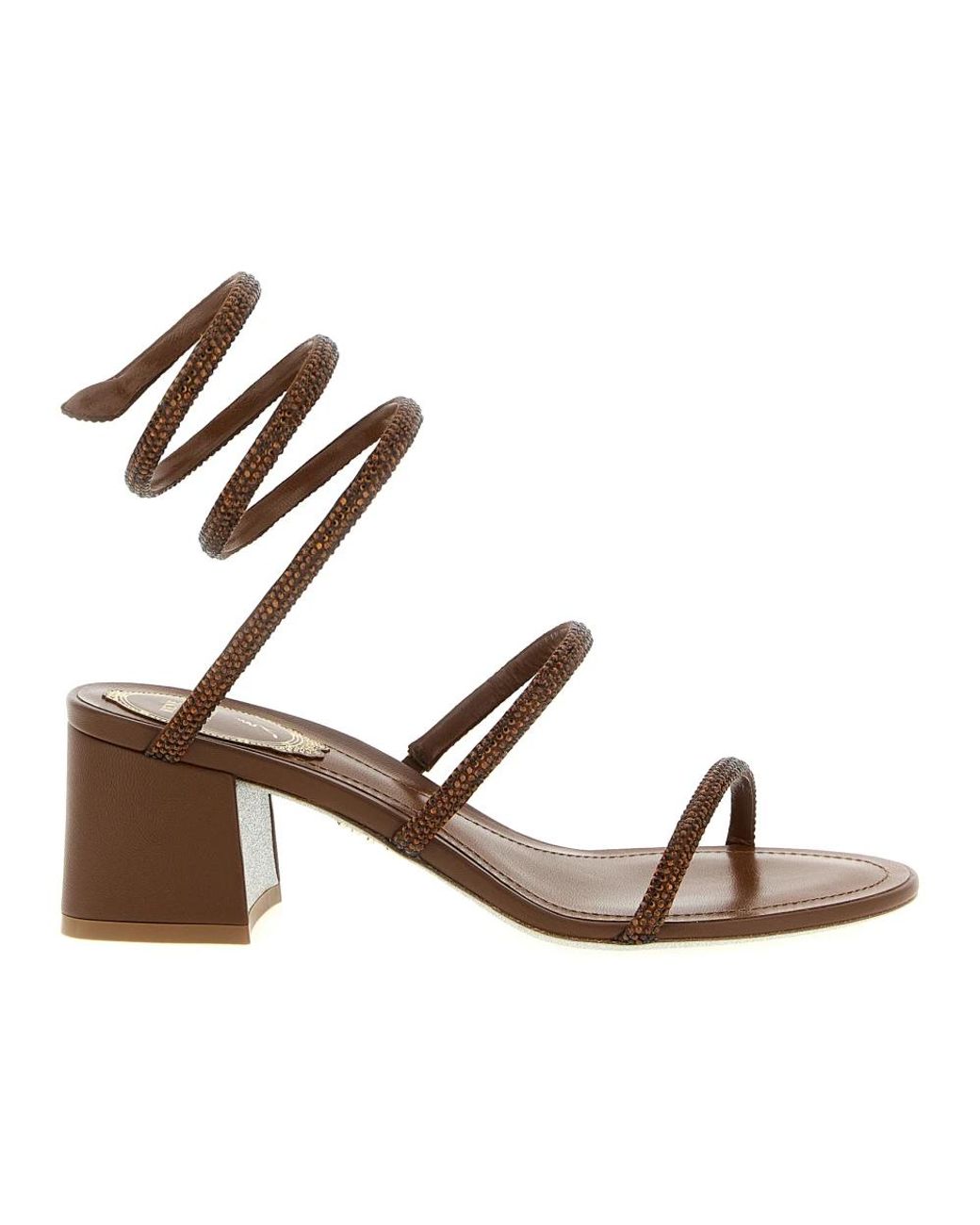 Rene Caovilla Brown High Heel Sandals