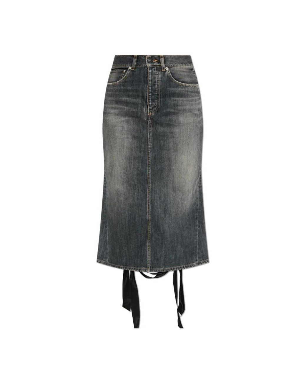 Balenciaga Gray Denim Skirts