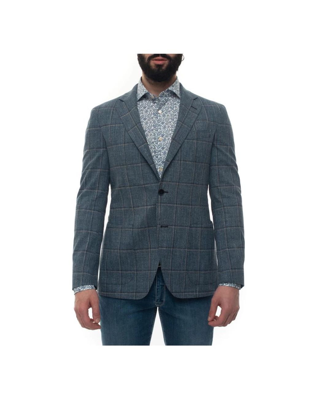 Luigi Borrelli Napoli Blue Blazers for men