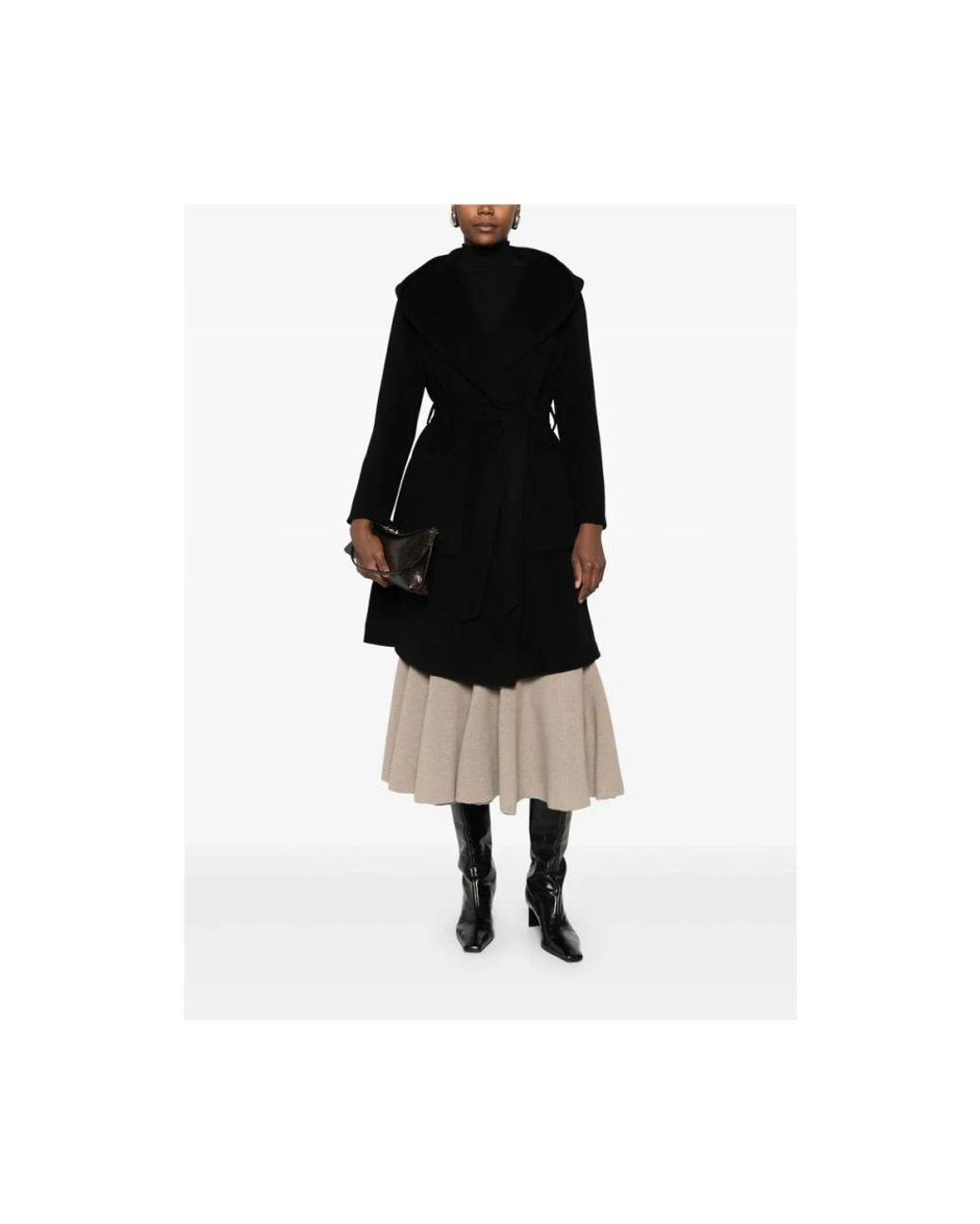 GLOX Black Belted Coats