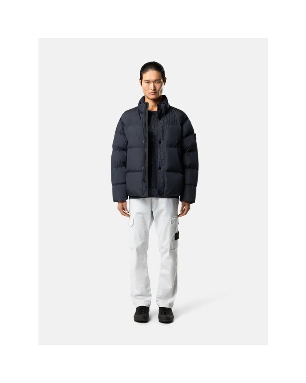 Stone Island Blue Winter Jackets for men