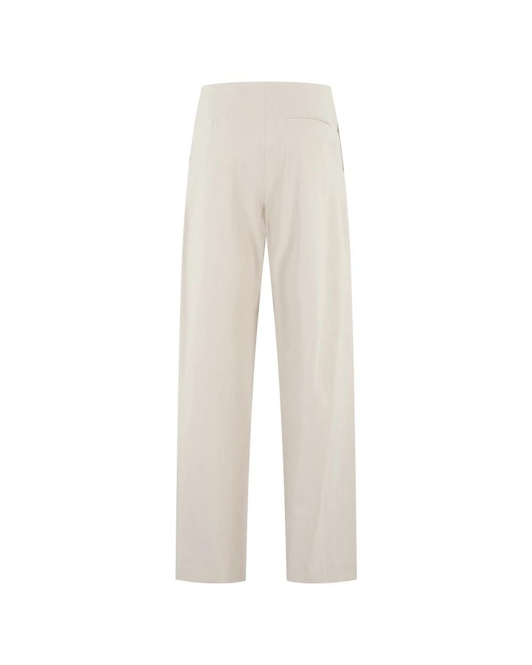 Isabelle Blanche Natural Straight Trousers